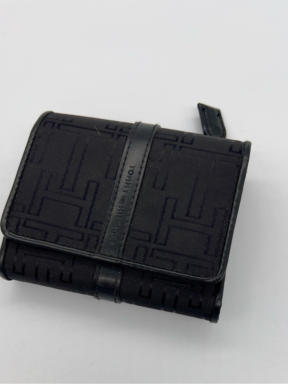 Tommy Hilfiger Black Jacquard Trifold Wallet